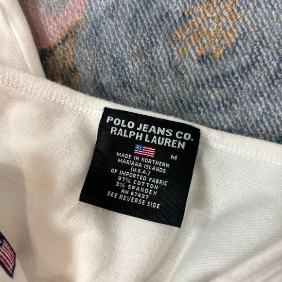 Vintage Polo Jeans Co. Ralph Lauren Top Womens White Halter Collared Crop Tennis - Picture 3 of 8